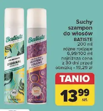 Carrefour Szampon do włosów suchy heavenly volume Batiste Dry Shampoo oferta