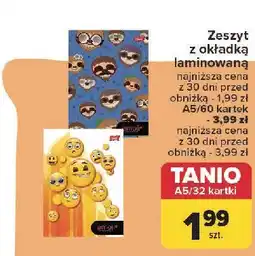 Carrefour Zeszyt z okładką laminowaną a5/32 k. Unipap oferta