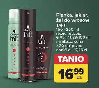 Carrefour Lakier do włosów Taft Power oferta