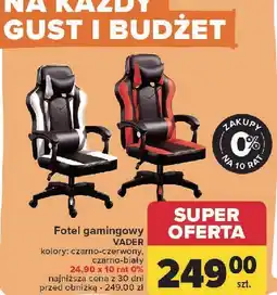 Carrefour Fotel vader czarno-czerwony oferta