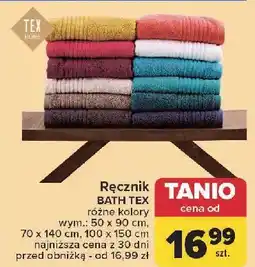 Carrefour Ręcznik bath 50 x 90 cm Tex oferta