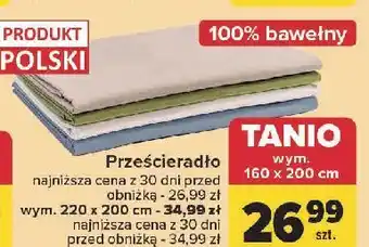 Carrefour Prześcieradło 220 x 200 cm oferta