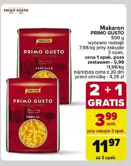 Carrefour Market Makaron fusilli Primo gusto oferta