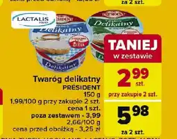 Carrefour Twarożek delikatny ze szczypiorkiem President oferta