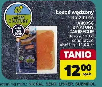 Carrefour Market Łosoś wędzony plastry Jakość z natury carrefour oferta