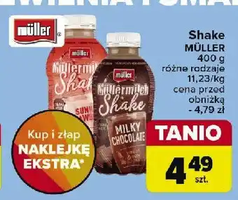 Carrefour Market Napój mleczny milky chocolate Mullermilch shake oferta