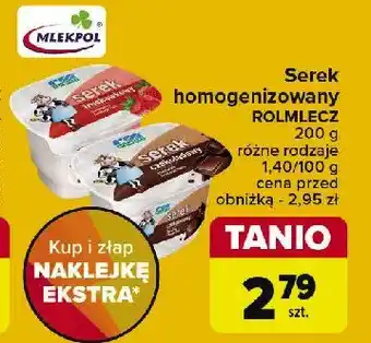 Carrefour Serek homogenizowany czekoladowy Rolmlecz oferta