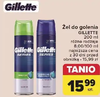 Carrefour Żel do golenia sensitive Gillette Series oferta