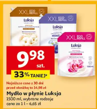 Auchan Mydło w płynie cotton milk & provitamin b5 Luksja Creamy Soft oferta