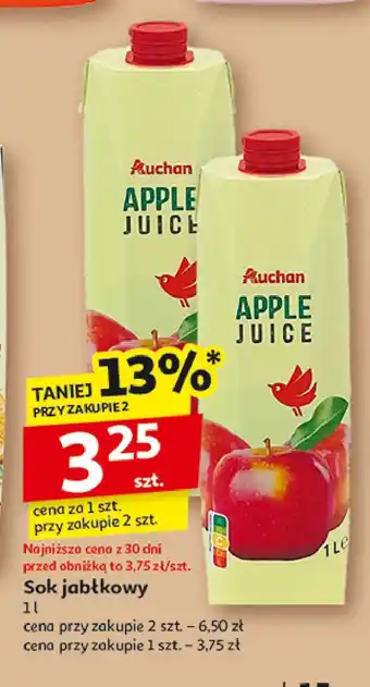 Auchan Sok jabłkowy Auchan oferta