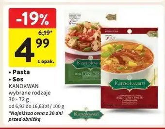 Intermarche Pasta curry czerwona Kanokwan oferta
