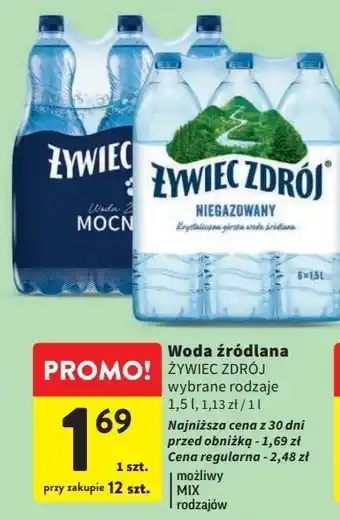 Intermarche Woda mocny gaz Żywiec Zdrój oferta