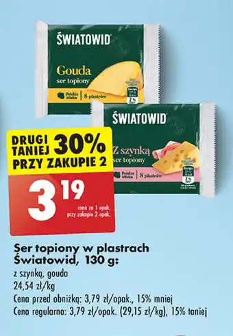 Biedronka Ser topiony z szynką Światowid oferta