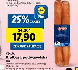 Lidl Kiełbasa podwawelska Pikok oferta