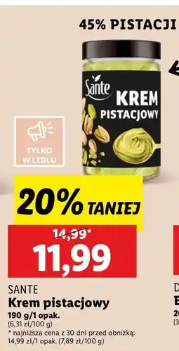 Lidl Krem pistacjowy Sante oferta