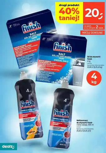 Dealz Sól do zmywarek Finish Special Salt oferta