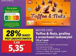 Lidl Praliny z orzechami i toffi Mister Choc oferta