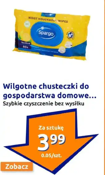 Action Wilgotne chusteczki do gospodarstwa domowego Spargo oferta