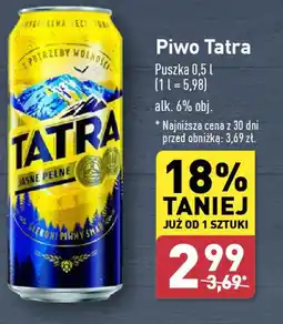 ALDI Piwo Tatra oferta