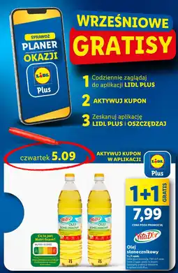 Lidl Olej słonecznikowy Vita d'or oferta