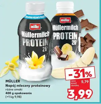 Kaufland Napój mleczny waniliowy Muller mullermilch protein oferta