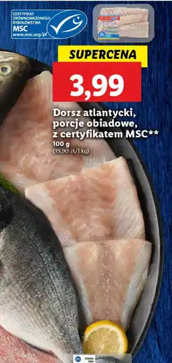 Lidl Dorsz atlantycki porcje obiadowe z certyfikatem MSC oferta