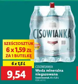 Lidl CISOWIANKA Woda mineralna niegazowana oferta