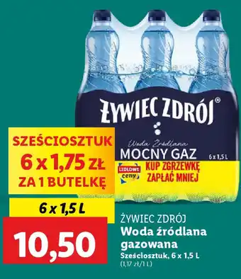 Lidl ŻYWIEC ZDRÓJ Woda źródlana gazowana oferta