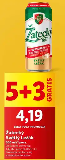 Lidl Žatecký Světlý Ležák oferta