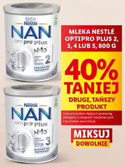 Lidl MLEKA NESTLÉ OPTIPRO PLUS 2 3 4 LUB 5 800 G oferta