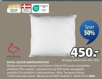 JYSK ROYAL SILVER ANDEDUNSPUDE oferta