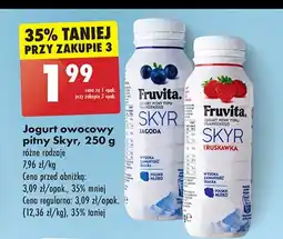 Biedronka Jogurt truskawka Fruvita skyr oferta