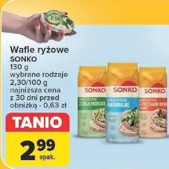 Carrefour Wafle ryżowe SONKO oferta