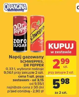 Carrefour Napój gazowany SCHWEPPES DR PEPPER oferta