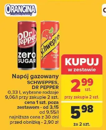 Carrefour Napój gazowany SCHWEPPES DR PEPPER oferta