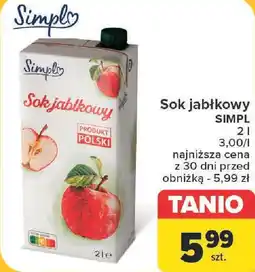 Carrefour Sok jabłkowy SIMPL oferta