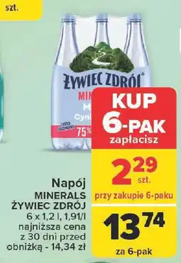 Carrefour Napój MINERALS ŻYWIEC ZDRÓJ oferta