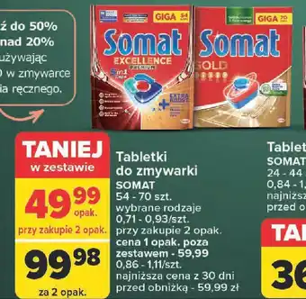 Carrefour Tabletki do zmywarki SOMAT oferta