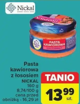 Carrefour Pasta kawiorowa z łososiem NICKAL oferta