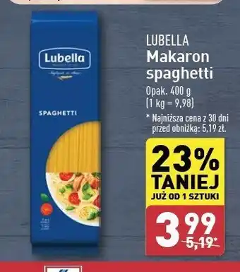 ALDI Makaron spaghetti Lubella makaron oferta