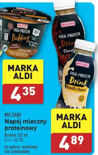 ALDI MILSANI Napój mleczny proteinowy oferta