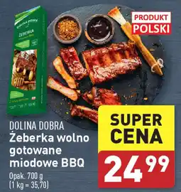 ALDI DOLINA DOBRA Żeberka wolno gotowane miodowe BBQ oferta