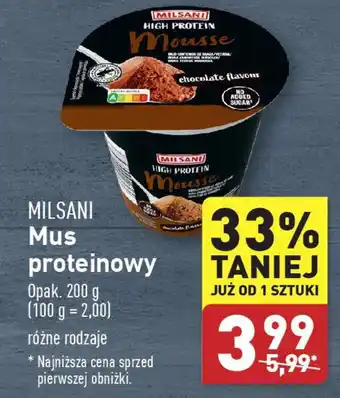 ALDI MILSANI Mus proteinowy oferta