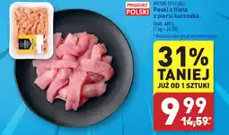 ALDI MIĘSNE SPECJAŁY Paski z fileta z piersi kurczaka oferta