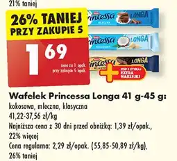 Biedronka Wafelek dark chocolate klasyczna Princessa Longa oferta