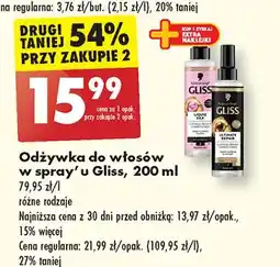 Biedronka Odżywka do włosów Gliss Kur Ultimate Repair oferta