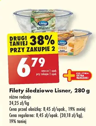 Biedronka Filety śledziowe w sosie grzybowym z kurkami Lisner oferta