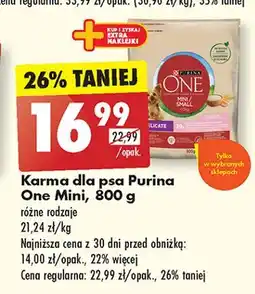 Biedronka Karma dla psa adult mini wołowina i ryż Purina One oferta