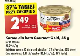 Biedronka Karma dla kota mus z wołowiną Purina Gourmet Gold oferta
