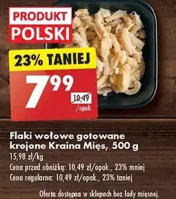 Biedronka Flaki wołowe gotowane krojone Kraina Mięs oferta